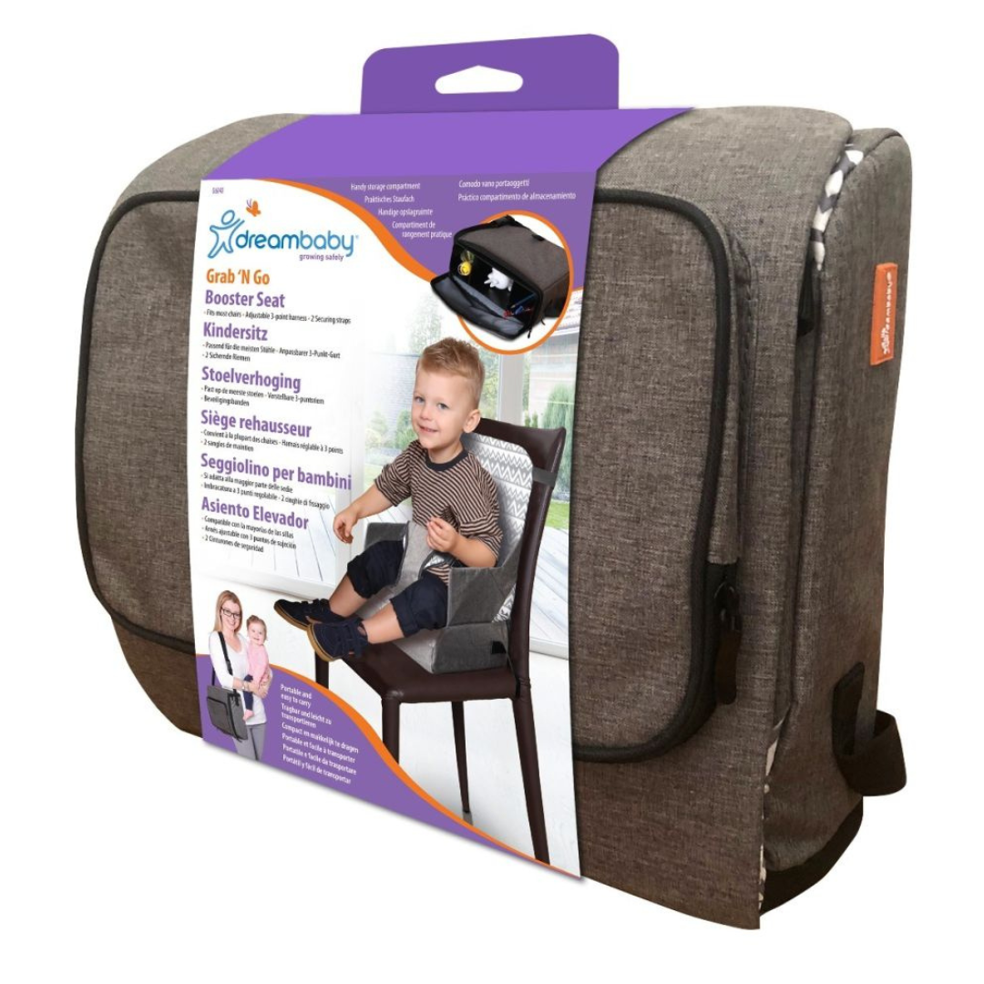 Dreambaby grab 'n' go home booster seat with storage compartment